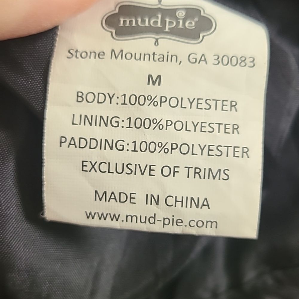Mudpie - Black Quilted Vest with Gold Zipper, Size Medium - Picture 9 of 9